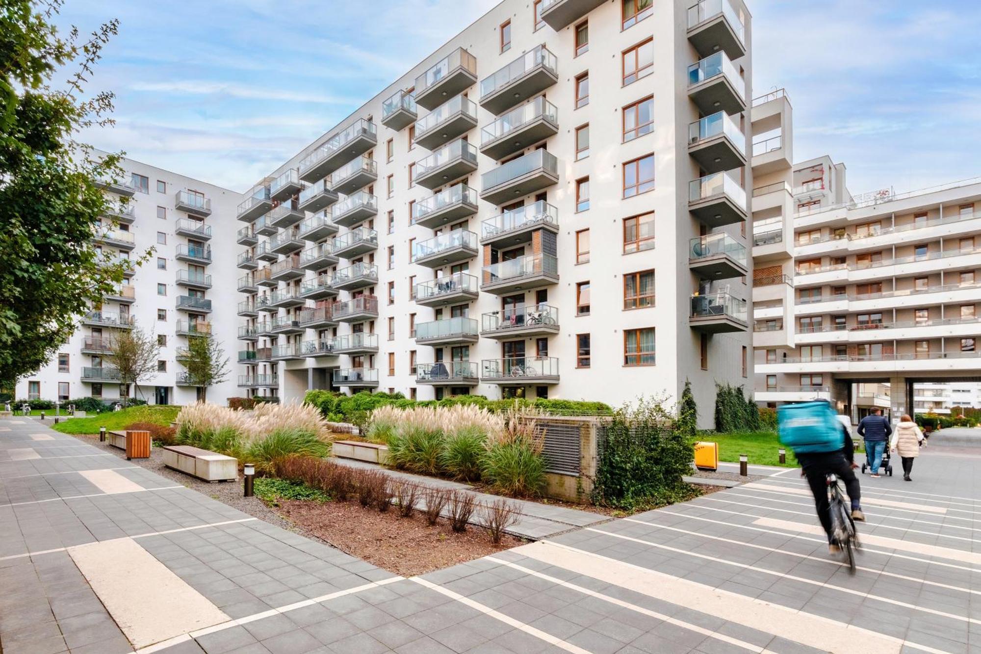 Studio Wola Apartament Kasprzaka - Wifi + Smart Tv Warszawa Exteriör bild